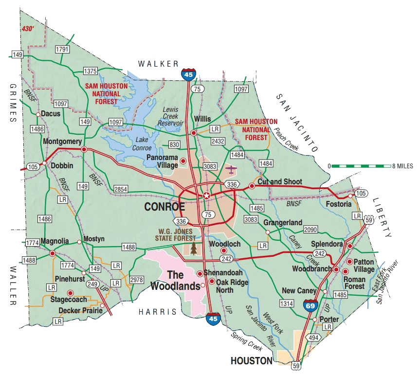 Roofer Conroe Conroe Map